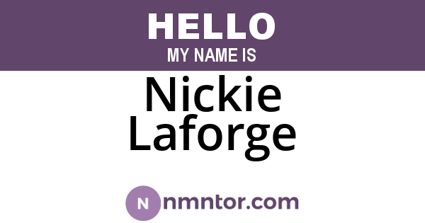 Nickie Laforge