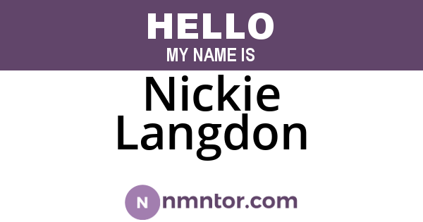 Nickie Langdon