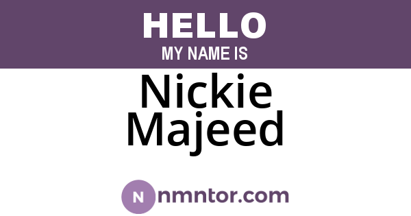 Nickie Majeed