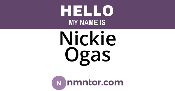 Nickie Ogas