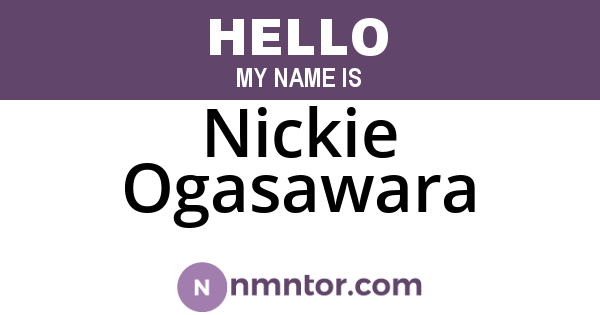 Nickie Ogasawara