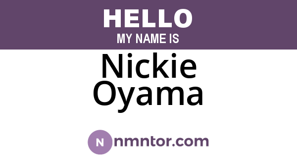 Nickie Oyama