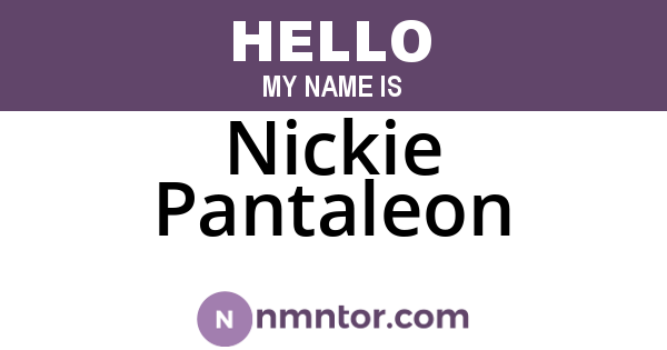 Nickie Pantaleon