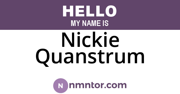 Nickie Quanstrum