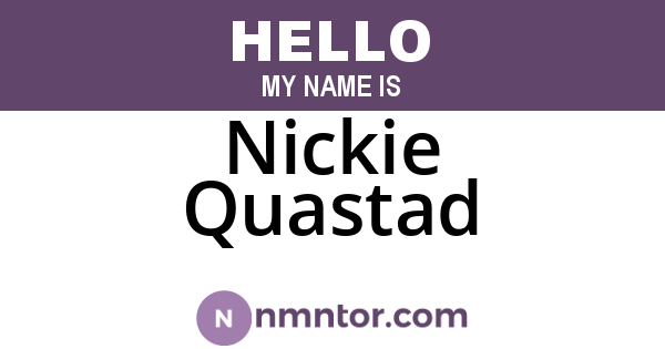 Nickie Quastad