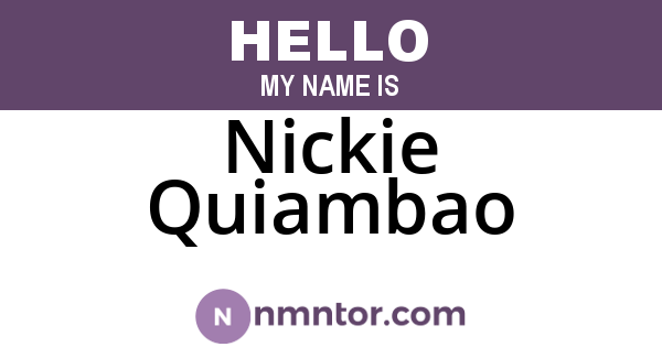 Nickie Quiambao