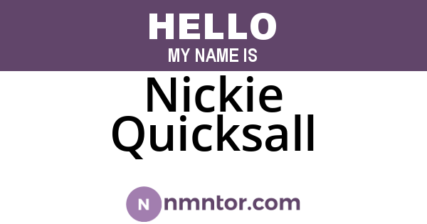 Nickie Quicksall