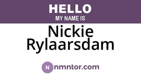 Nickie Rylaarsdam