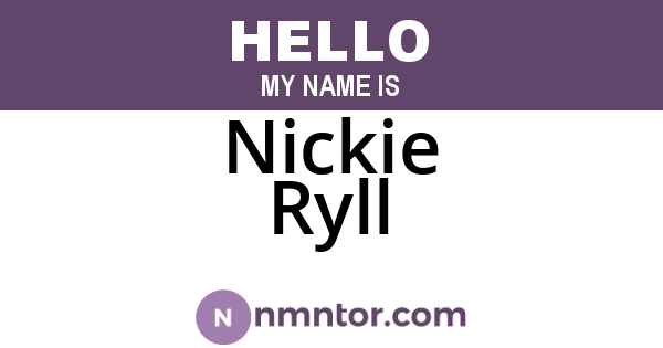 Nickie Ryll