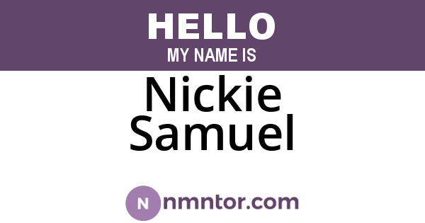 Nickie Samuel