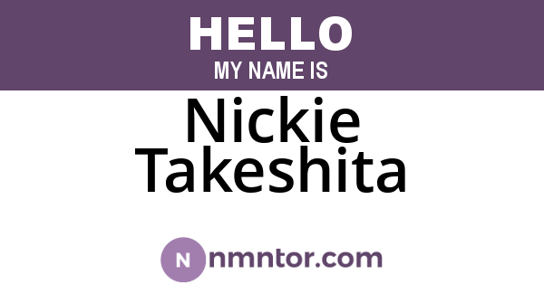 Nickie Takeshita