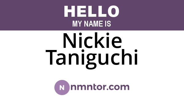 Nickie Taniguchi