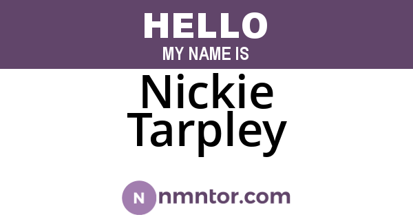 Nickie Tarpley