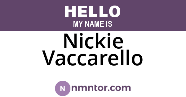 Nickie Vaccarello