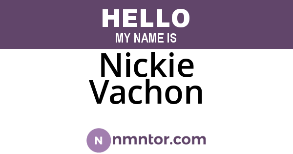 Nickie Vachon