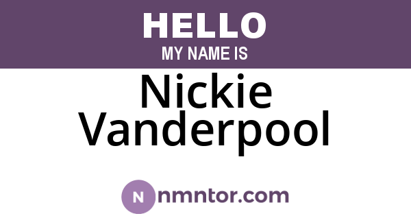 Nickie Vanderpool
