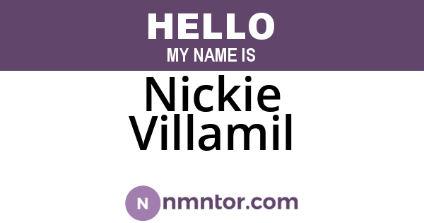 Nickie Villamil