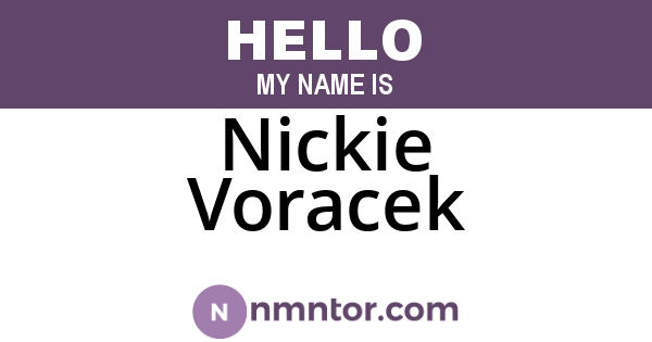 Nickie Voracek