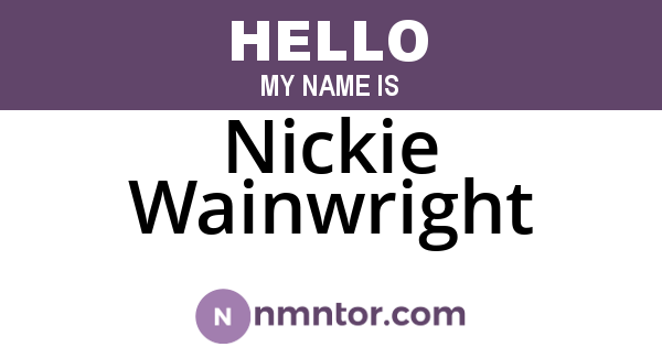 Nickie Wainwright