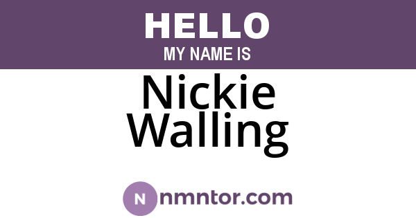 Nickie Walling