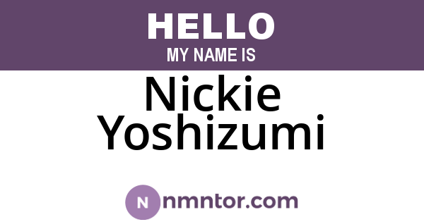 Nickie Yoshizumi