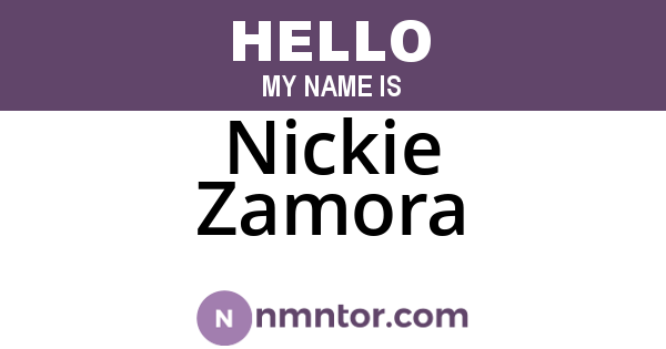 Nickie Zamora