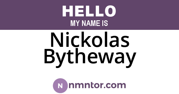 Nickolas Bytheway