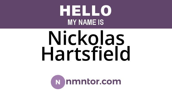 Nickolas Hartsfield
