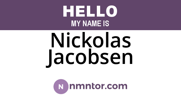 Nickolas Jacobsen