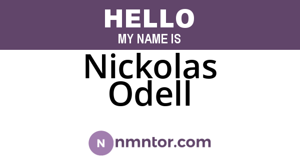 Nickolas Odell