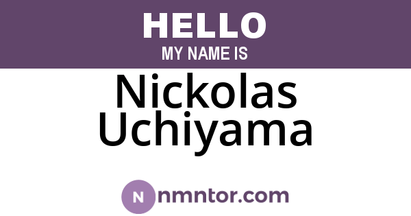 Nickolas Uchiyama