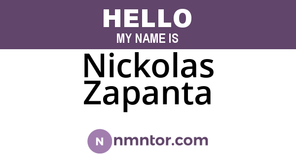 Nickolas Zapanta