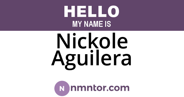 Nickole Aguilera