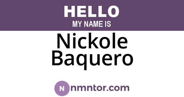 Nickole Baquero