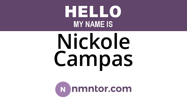 Nickole Campas