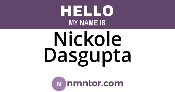 Nickole Dasgupta