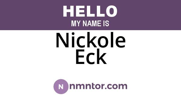 Nickole Eck