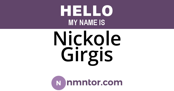 Nickole Girgis