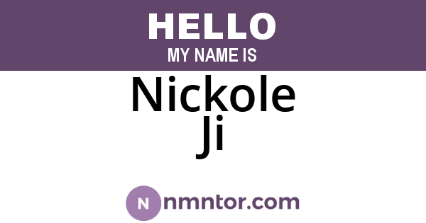Nickole Ji