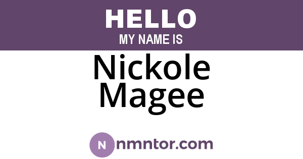 Nickole Magee