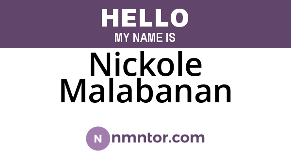 Nickole Malabanan