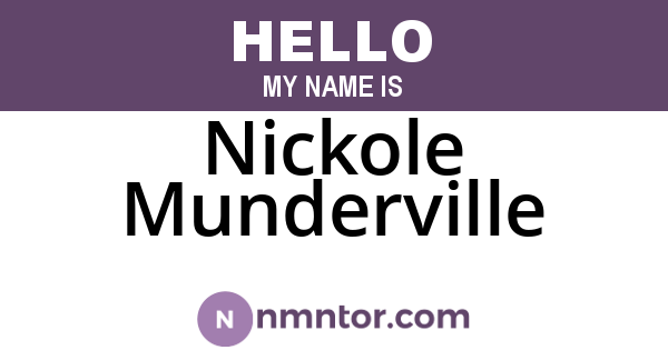 Nickole Munderville