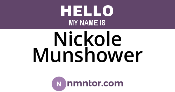 Nickole Munshower