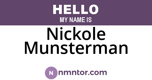 Nickole Munsterman