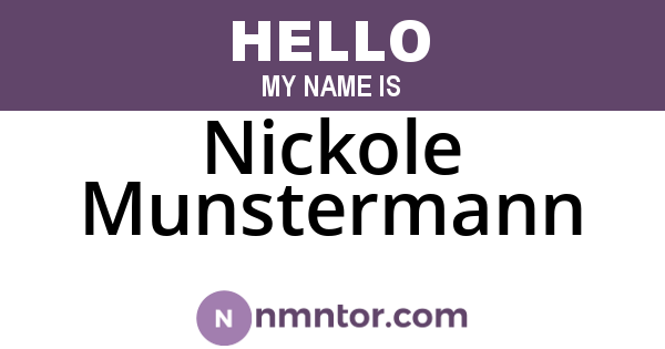 Nickole Munstermann