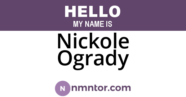 Nickole Ogrady