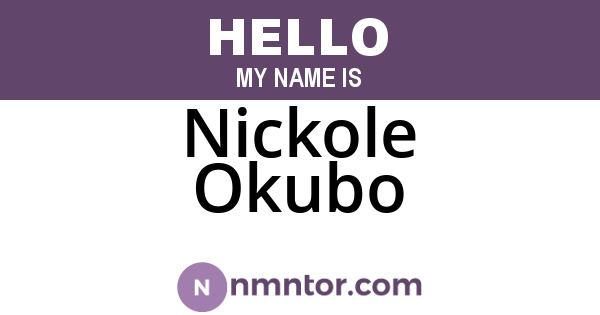 Nickole Okubo