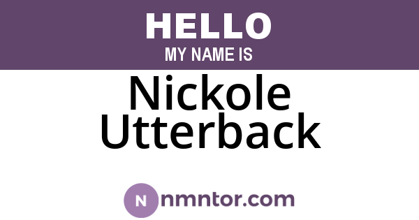 Nickole Utterback