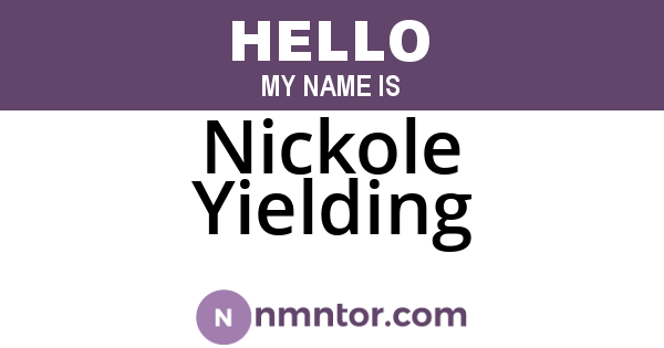 Nickole Yielding