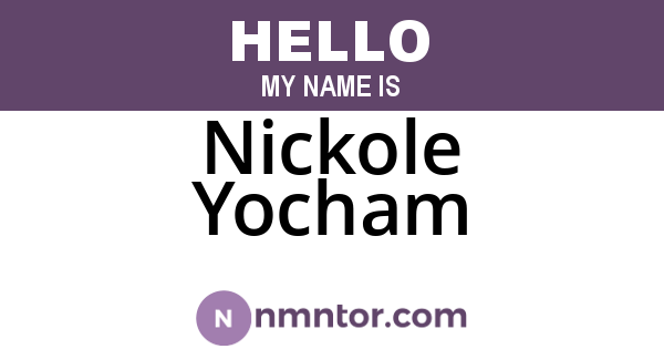 Nickole Yocham